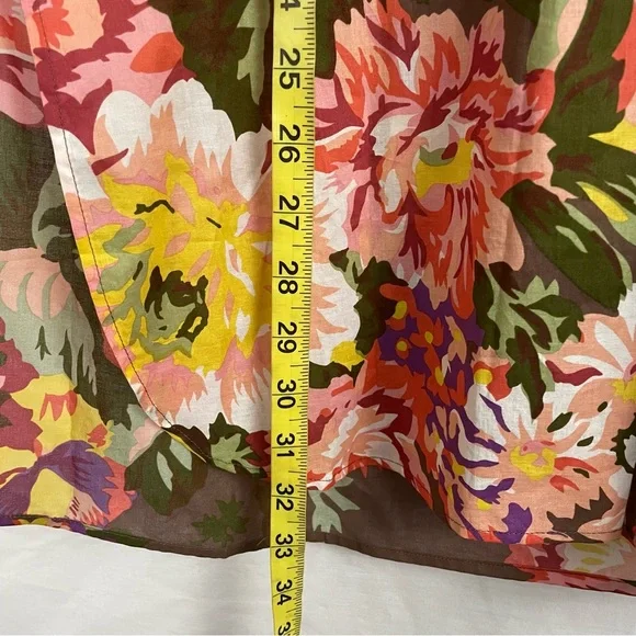 Soft Surroundings tunic floral rolled sleeves side pockets women’s Size XSmall - Picture 11 of 14